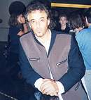 Dominique Pizzinat - drums - during a break at Mezzo restaurant, Soho, feb 2000